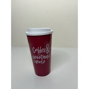 Christmas Coffee & Christmas Carols Tumbler 16oz Travel Coffee Cup Reusable